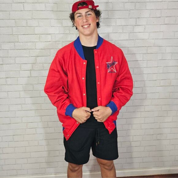 Converse Vintage Magic Johnson Red Jacket - Picture 1 of 8